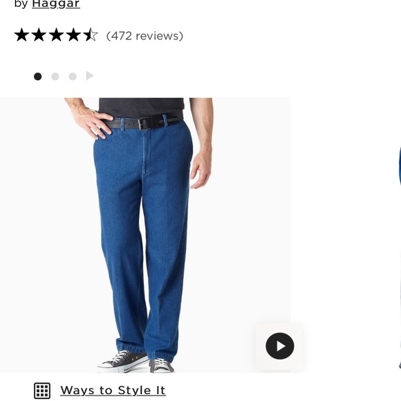 Haggar Jeans Mens Hagger Flatfront Lt Stonewash Denim Pants Poshmark